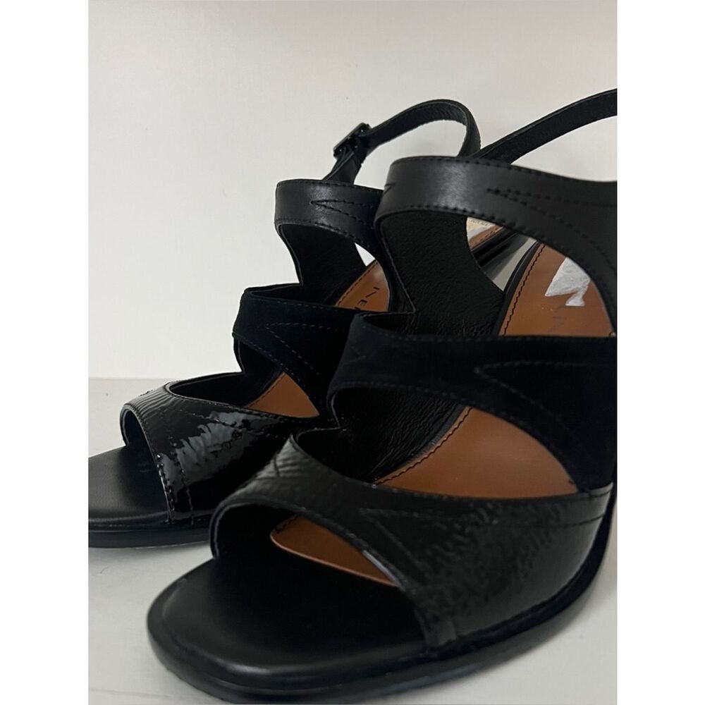 Donald Pliner Effi Leather Heels Black Suede Women’s Size 7.5 - Picture 2 of 5